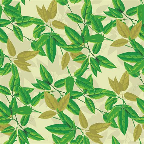 Beautiful Seamless Leaves Pattern Vector Background Seamless Leaves