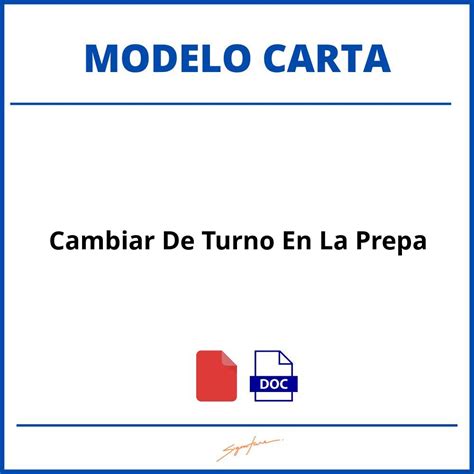 Como Hacer Una Carta Para Cambiar De Turno En La Prepa