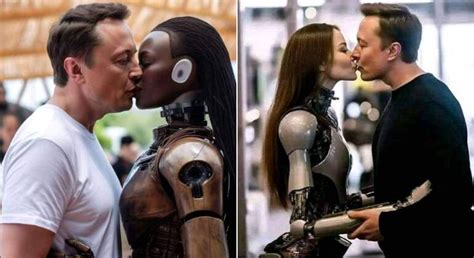 Elon Musk é Retratado Por Ia Aos Beijos Com Robôs Femininos Fotos