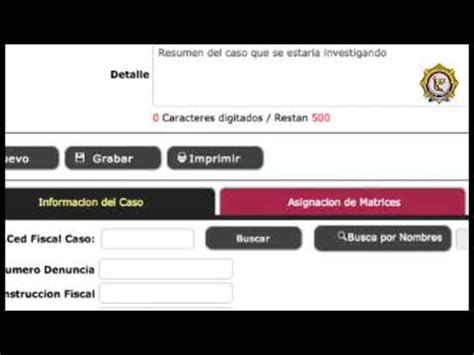 Tutorial uso del SIIPNE 3W Módulo Policía Judicial YouTube