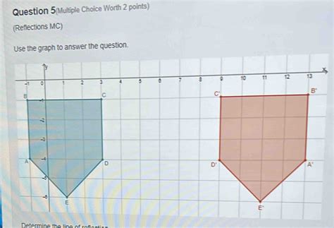 Question 5 Multiple Choice Worth 2 Points Reflections MC Determine