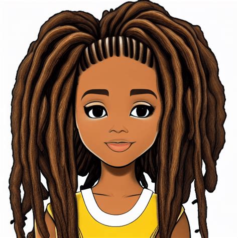 K Hyper Detailed Brown Skinned Girl With Intricate Dreadlock Hairdo