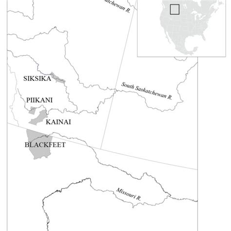 Map Of Blackfoot Traditional Territory And The Current Geopolitical