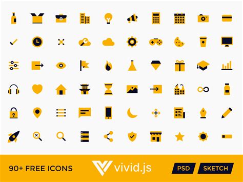 Vivid Svg Icons Library Sketch Resource Freebie Supply