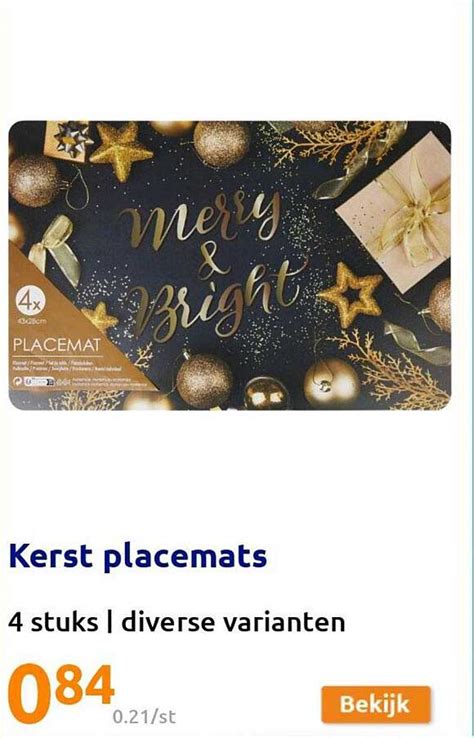 Kerst Placemats Aanbieding Bij Action 1Folders Nl