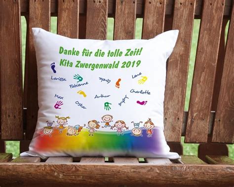 Kissen Kita Abschiedsgeschenk Mit Namen X Cm Etsy Farewell