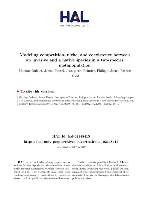 Modeling Competition Niche And Coexistence Between An Invasive And A