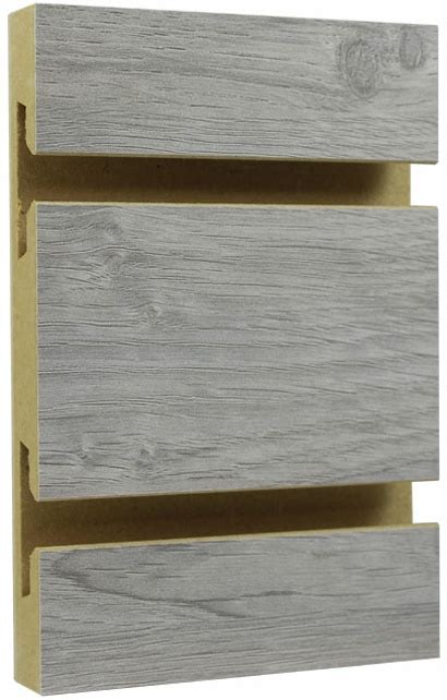 Campfire Ash Melamine Woodgrain Textured Slatwall Panels