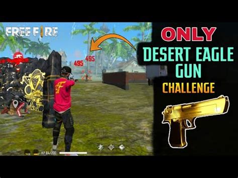 FREE FIRE ONLY DESERT EAGLE GUN CHALLENGE HARDEST SOLO VS SQUAD