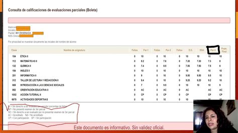 Parciales evaluaciones recuperaciones y títulos de Cobach Boleta