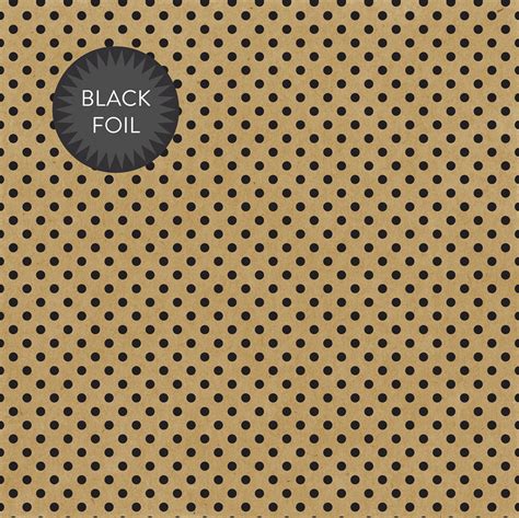 Black Foil Dot Kraft 12x12 Dots And Stripes Cardstock The 12x12