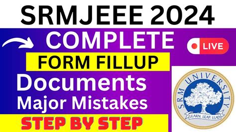 Srmjeee Application Form Srmjeee Registration How To Fill