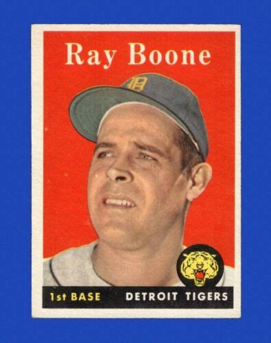 1958 Topps Set Break 185 Ray Boone NR MINT GMCARDS EBay