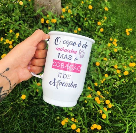 Frases caneca de alumínio em 2020 Canecas Copos personalizados para