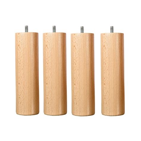 Bellecour Literie Jeu De Pieds De Lit Cylindriques En Bois Hauteur