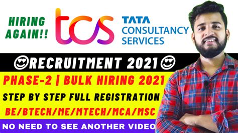 TCS HIRING AGAIN 2021 REGISTRATION PROCESS TCS OFF CAMPUS HRIING FOR