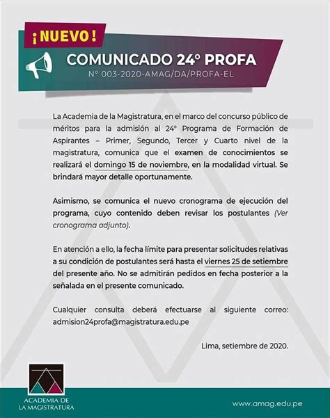 Atención 24 PROFA Anuncian nueva fecha de examen de conocimientos