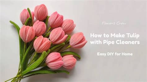 Diy Pipe Cleaner Tulip How To Make Tulip With Pipe Cleaners Easy