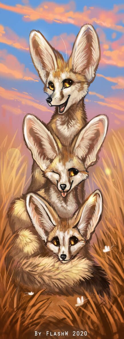 Artstation Fennec Foxes Bookmark