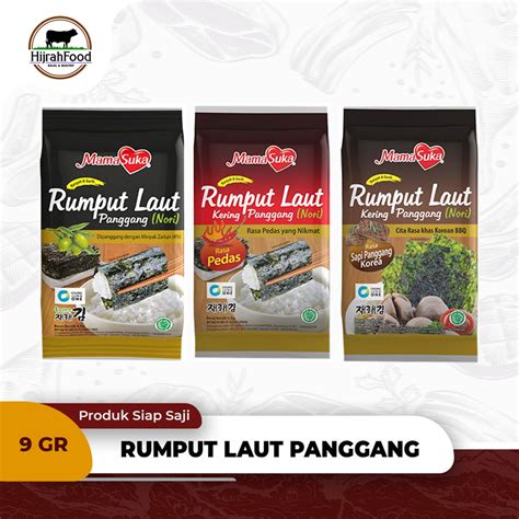 Jual Mamasuka Rumput Laut Kering Panggang Roasted Seaweed Snack Gr