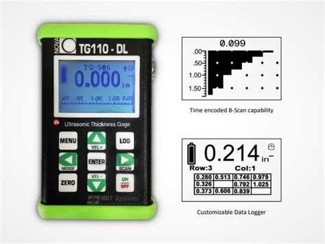 Ndt Systems Tg110 Dl Ultrasonic Thickness Gauge Ndt