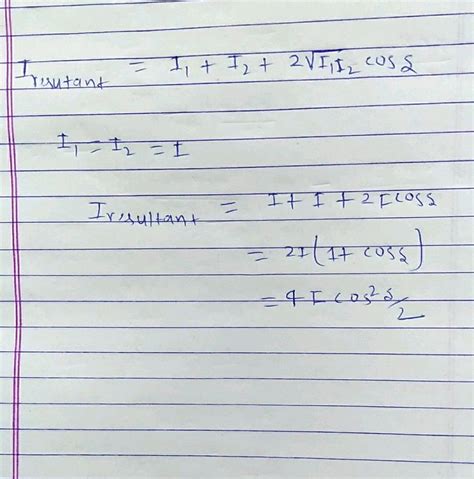 Two Light Waves Are Represented By Y1 A Sin ω T And Y2 A Sin ω T