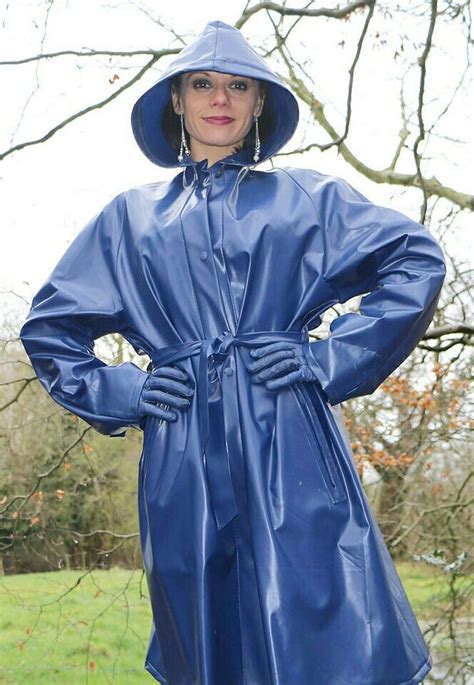 Pin By Shiny Vinyl Rain On Blue Raincoats Jackets Rain Wear