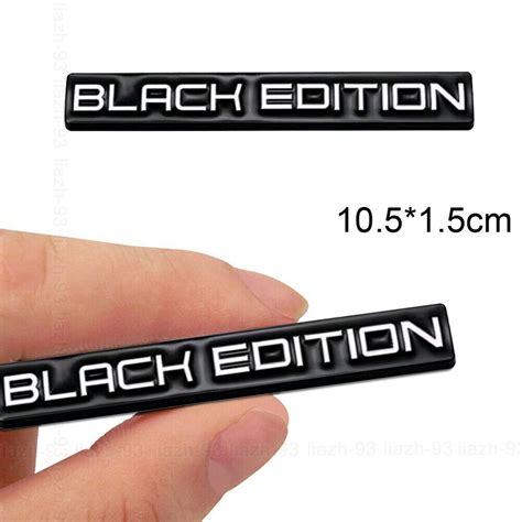 2Pcs Black Edition Logo Emblem Badge Car Rear Tailgate Decal Sticker