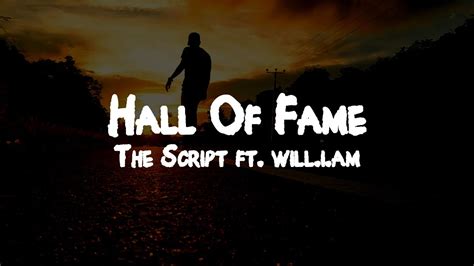 The Script Will I Am Hall Of Fame Lyrics Youtube