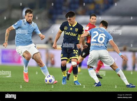 Rome Italy 12th May 2021 Francesco Acerbi Stefan Radu Lazio Juan