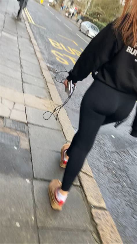 Hot Redhead Pawg Black Leggings Spandex Leggings Yoga Pants Forum