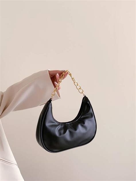 Bolso Hobo Minimalista Con Cadena Moda De Mujer Shein M Xico