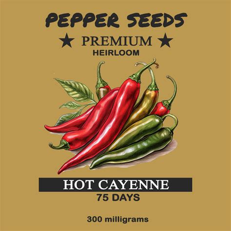 Pepper Seeds Hot Cayenne Garden Bloom Seed Company