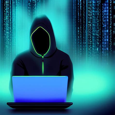 Hacker Encapuchado Usando Una Computadora Para Un Ataque Masivo De