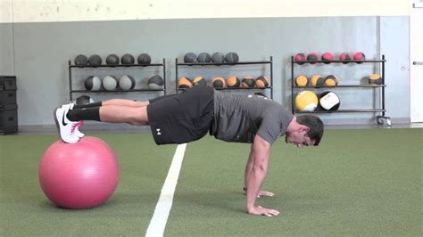 Stability Ball Alternating Toe Taps Youtube