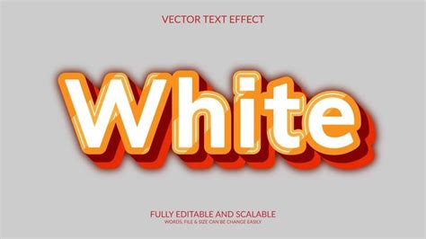 Modèle D effet De Texte Eps Vectoriel 3d Blanc Vecteur Premium