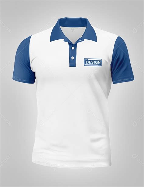 Mockup Camisa Polo Frente PSD Editável download Designi