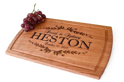 Wedding Gift Cutting Board Personalized Custom Engraved Etsy