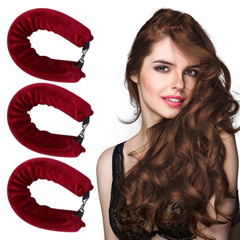 Straight And Curler 3pcs 7 Colors Heatless Hair Curler Flexi Rods