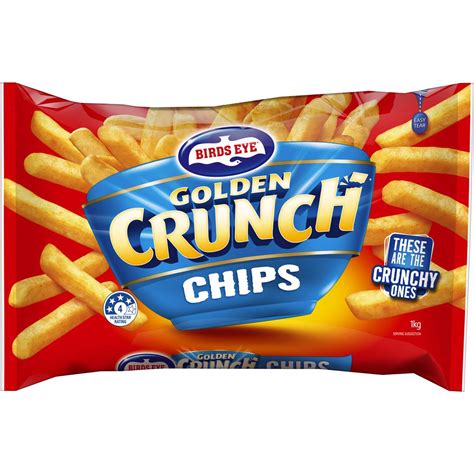 Birds Eye Golden Crunch Straight Cut Chips 1kg Woolworths