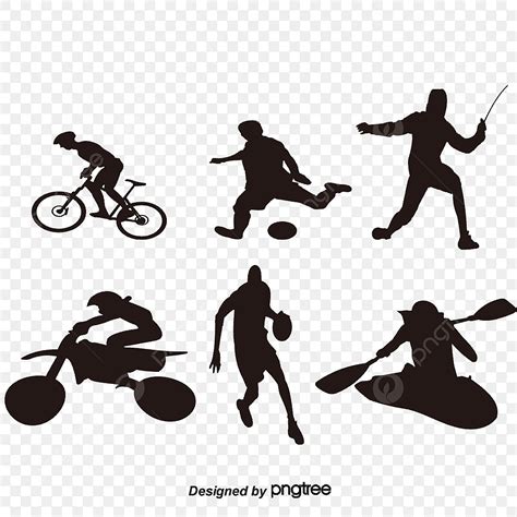 Actions Silhouette PNG Transparent, Sports Action Silhouette Vector ...