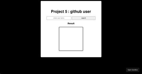 Github User Search Codesandbox