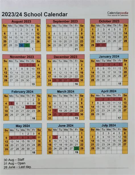 School Calendar – Bishop Foley Memorial School, Carlow