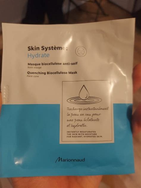 Marionnaud Skin Syst Me Hydrate Quenching Biocellulose Mask Inci