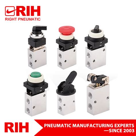 Mov Way Palm Button Pneumatic Mechanical Valve Solenoid Valve