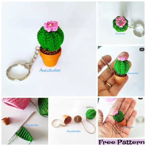 Crochet Cactus Keychain Free Patterns Diy Ever