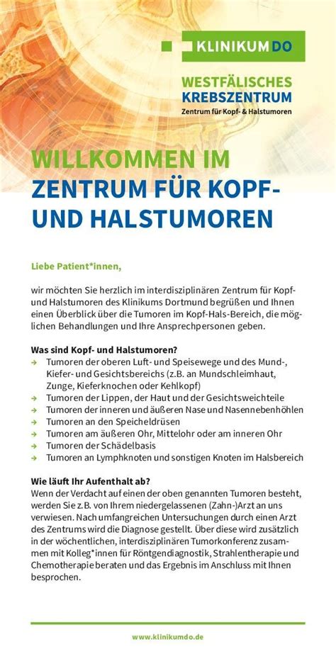 PDF WILLKOMMEN IM ZENTRUM FÜR KOPF UND HALSTUMORENbei Operationen