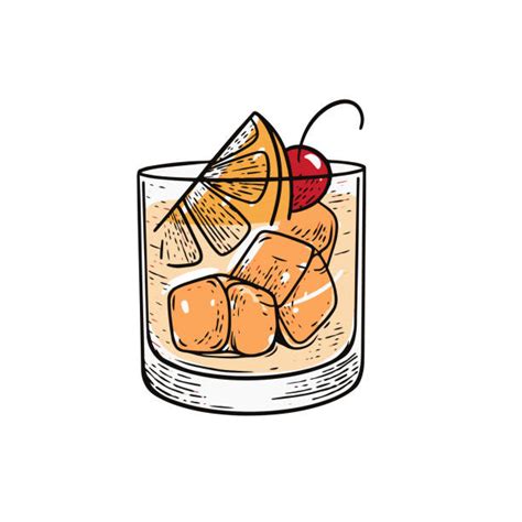 13 700 Old Fashioned Cocktail Stock Illustrations Royalty Free Vector