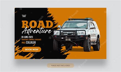 Premium Psd Off Road Youtube Thumbnail Design Car Service Video