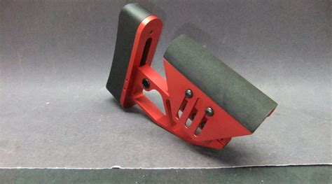 Ar Ar Tactical Red Aluminum Skeleton Minimalist Adjustable Butt